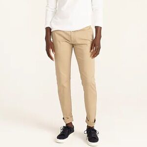 J crew 484 slim fit stretch chino pants khaki tan 34 x 38